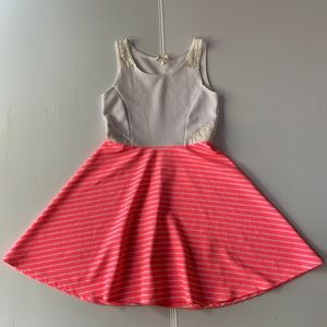 Pink/white girl's dress